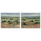 Stupell Industries Abstract Farm Field Landscape 2 pc Framed Giclee Wall Art Set Design by Tim Otoole